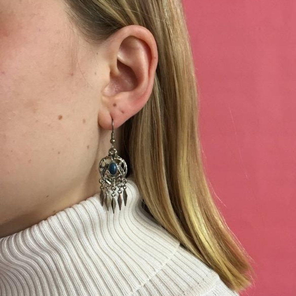 vintage Native American dreamcatcher earrings